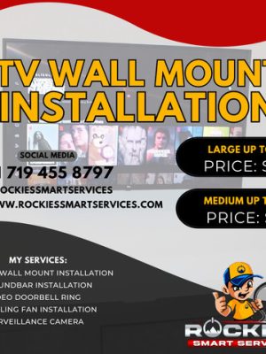 TV WALL MOUNT INSTALLATION (SMALL - MEDIUM) Up To 60"